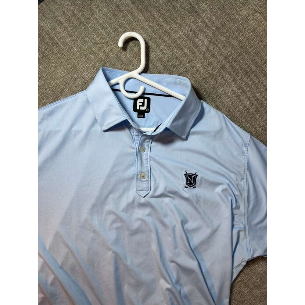 FootJoy Golf Polo Shirt Men's XL Light Blue Short Sleeve